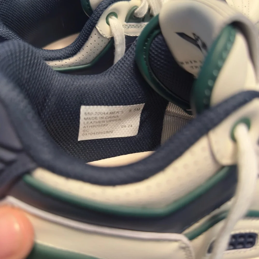 Pony Snow White/Navy Blue/Green M100 Low Archive Sneakers - Picture 5 of 8